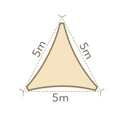 Sluneční clona 5x5x5m  HDPE  - č. 3