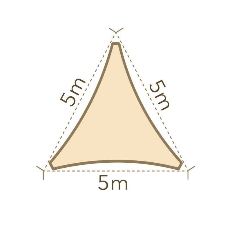 Sluneční clona 5x5x5m  HDPE 