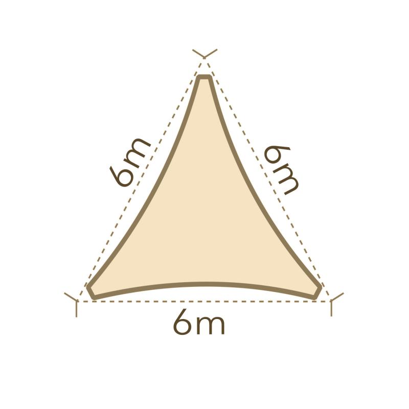 Sluneční clona 6x6x6m 